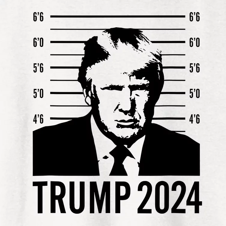 Trump Mug Shot 2024 President Women's Crop Top Tee