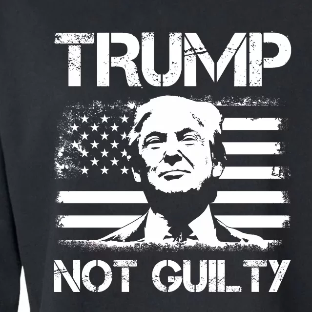 Trump Mug Shot, Trump Not Guilty Pro Trump Supporter Cropped Pullover Crew