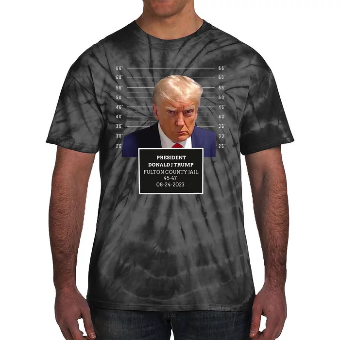 Trump Mug Shot President Donald J Trump Mugshot 2024 Tie-Dye T-Shirt