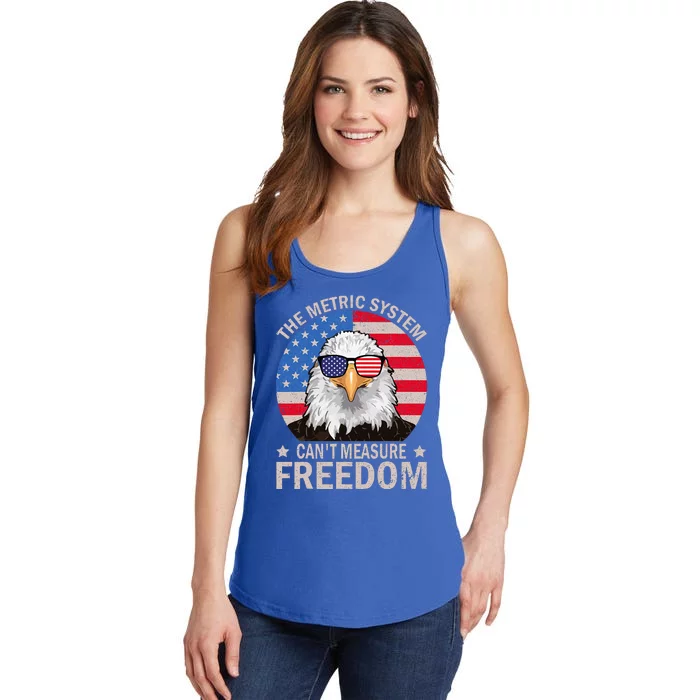 The Metric System CanT Measure Freedom Eagle Ladies Essential Tank