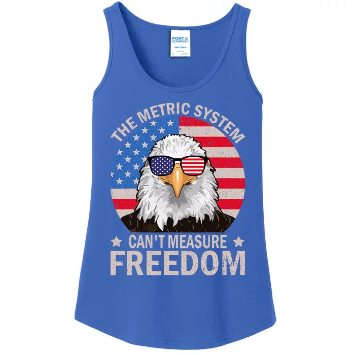 The Metric System CanT Measure Freedom Eagle Ladies Essential Tank