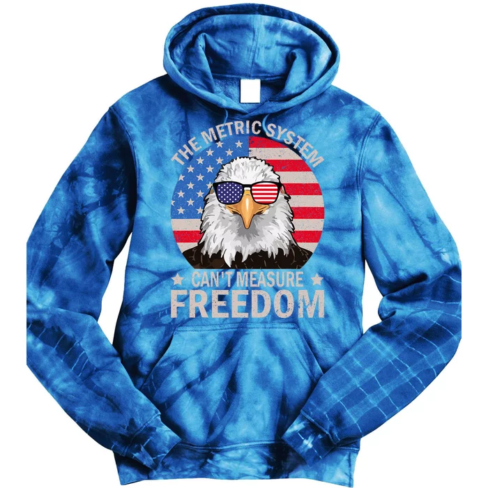 The Metric System CanT Measure Freedom Eagle Tie Dye Hoodie