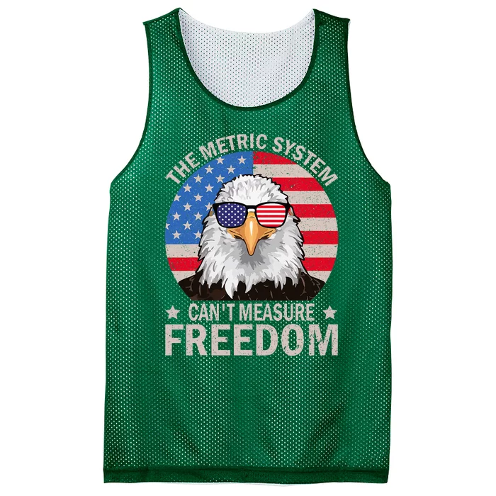 The Metric System CanT Measure Freedom Eagle Mesh Reversible Basketball Jersey Tank