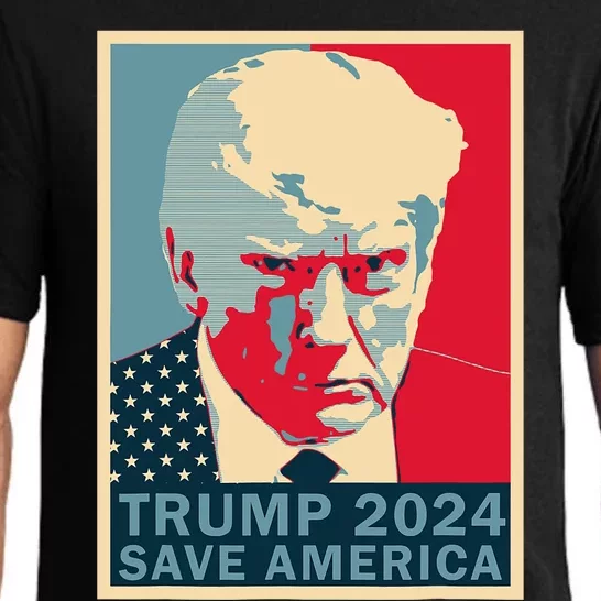 Trump Mug Shot 2024 Save America Trump Pajama Set