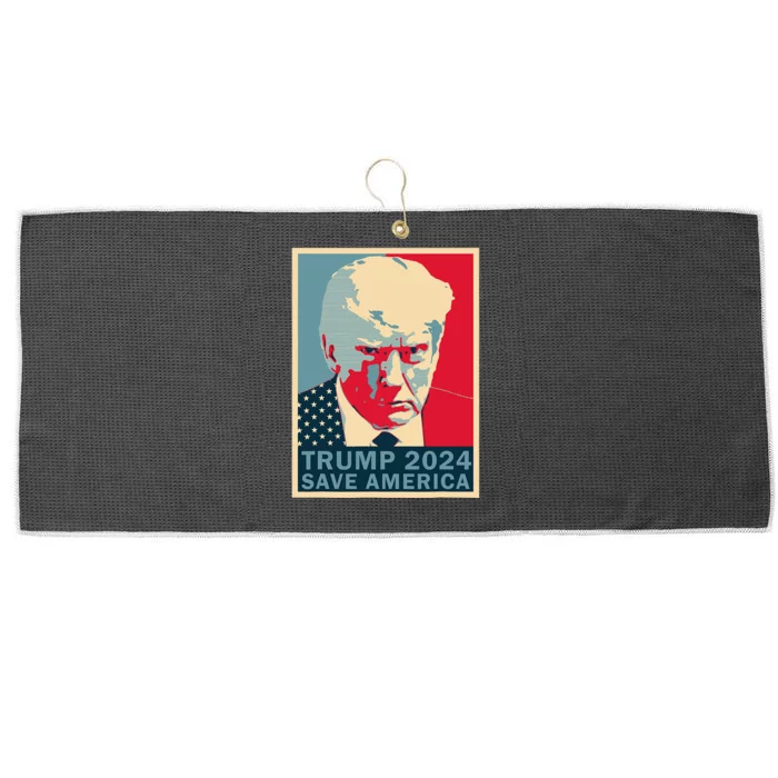 Trump Mug Shot 2024 Save America Trump Large Microfiber Waffle Golf Towel