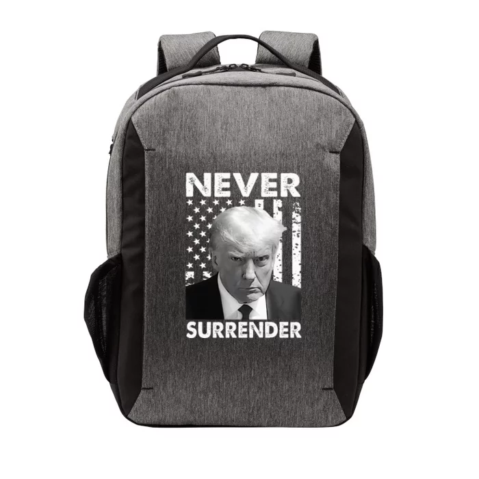 Trump Mug Shot Donald Trump Mug Shot Never Surrender Vector Backpack