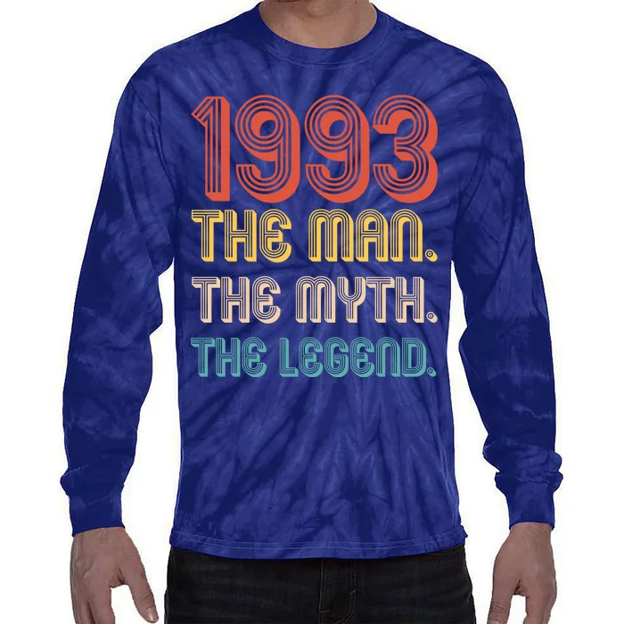 The Man The Myth The Legend 1993 30th Birthday Tie-Dye Long Sleeve Shirt