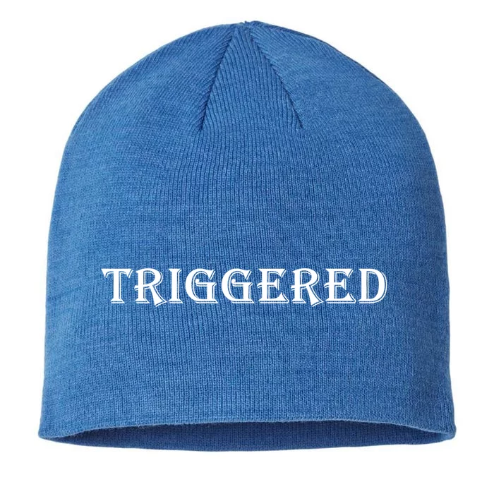 Triggered Meme Trigger Warning Meme Funny Feminist Gamer Great Gift 8 1/2in Sustainable Knit Beanie