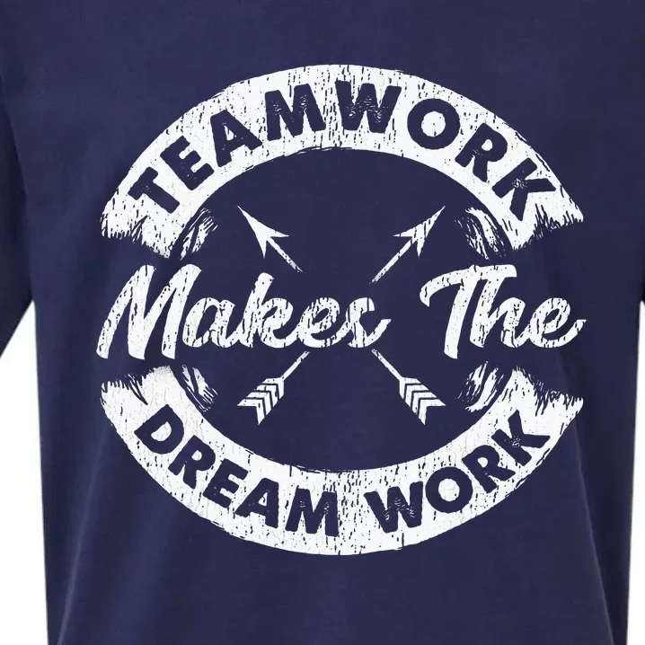 Teamwork Makes The Dream Work Team Motivational Sueded Cloud Jersey T-Shirt