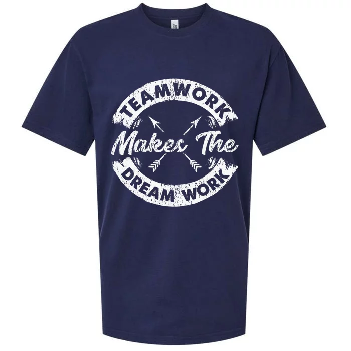 Teamwork Makes The Dream Work Team Motivational Sueded Cloud Jersey T-Shirt