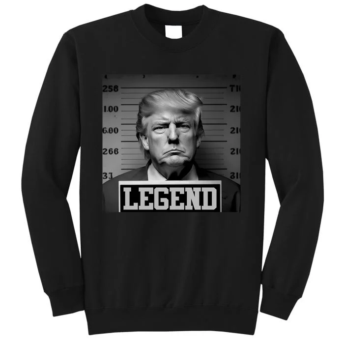 Trump Mugshot, Trump Mug Shot Tall Sweatshirt