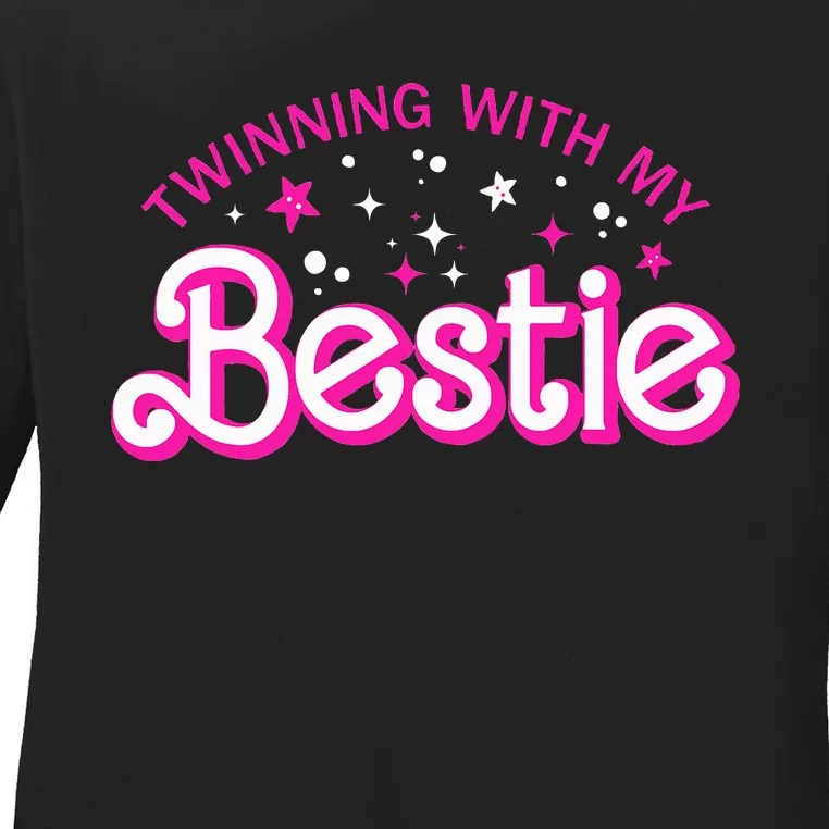 Twin Matching Twins Day Friend Twinning With My Bestie Ladies Long Sleeve Shirt