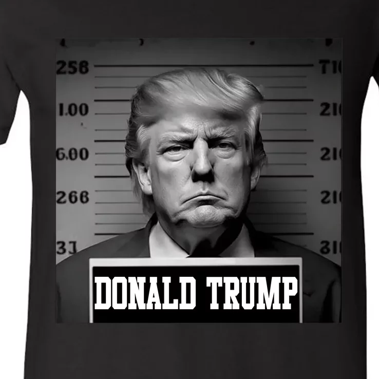 Trump Mugshot, Trump Mug Shot V-Neck T-Shirt