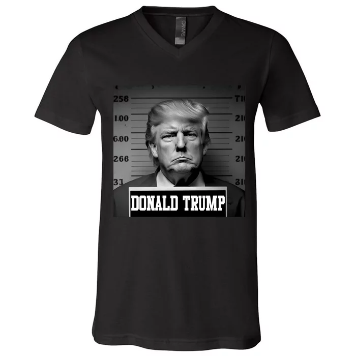 Trump Mugshot, Trump Mug Shot V-Neck T-Shirt