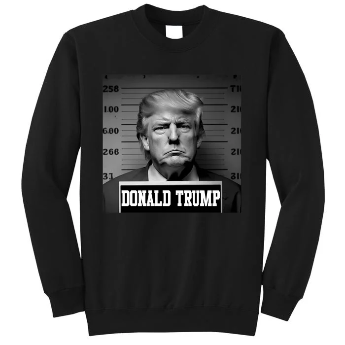 Trump Mugshot, Trump Mug Shot Tall Sweatshirt