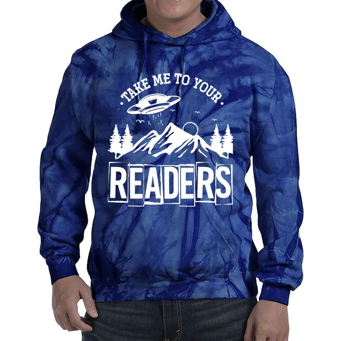 Take Me To Your Readers Bookworm Librarian Gift Reading Tie Dye Hoodie