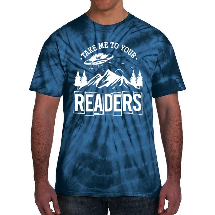 Take Me To Your Readers Bookworm Librarian Gift Reading Tie-Dye T-Shirt