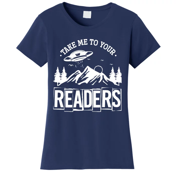 Take Me To Your Readers Bookworm Librarian Gift Reading Women's T-Shirt