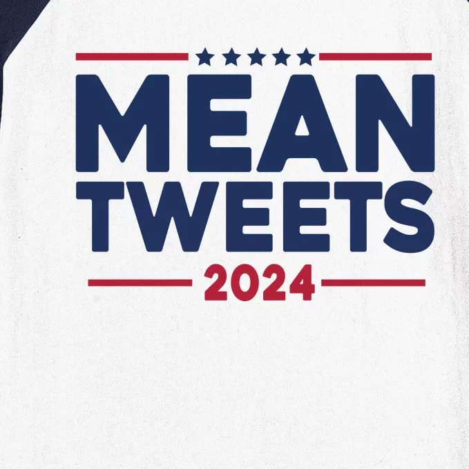 Trump Mean Tweets Vote 2024 Baseball Sleeve Shirt