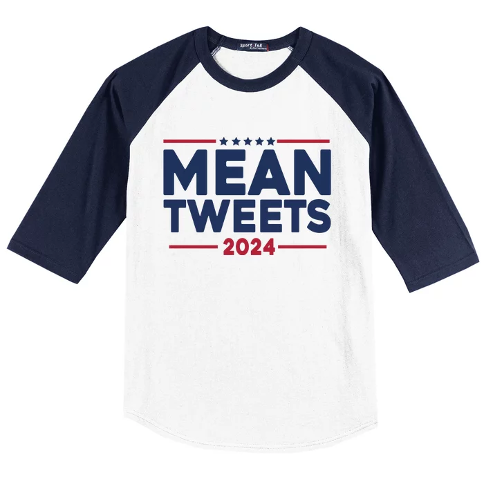 Trump Mean Tweets Vote 2024 Baseball Sleeve Shirt