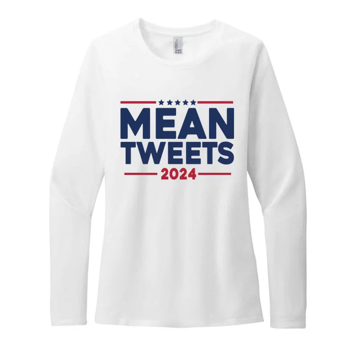 Trump Mean Tweets Vote 2024 Womens CVC Long Sleeve Shirt