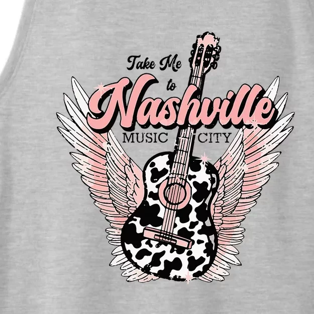 Take Me To Nashville Nashville Tennessee Ladies Tri-Blend Wicking Tank