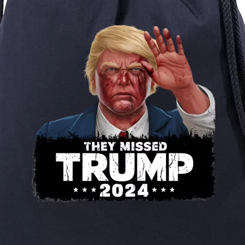 They Missed Trump 2024 Drawstring Bag