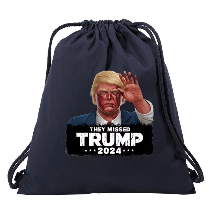 They Missed Trump 2024 Drawstring Bag