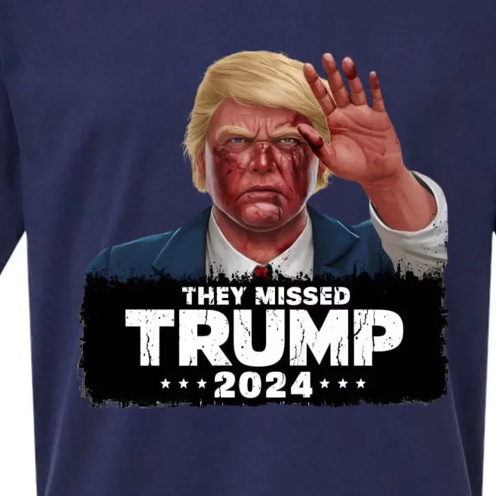 They Missed Trump 2024 Sueded Cloud Jersey T-Shirt