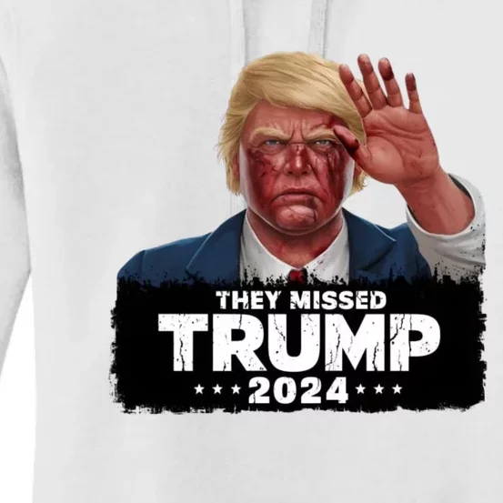 They Missed Trump 2024 Women's Pullover Hoodie