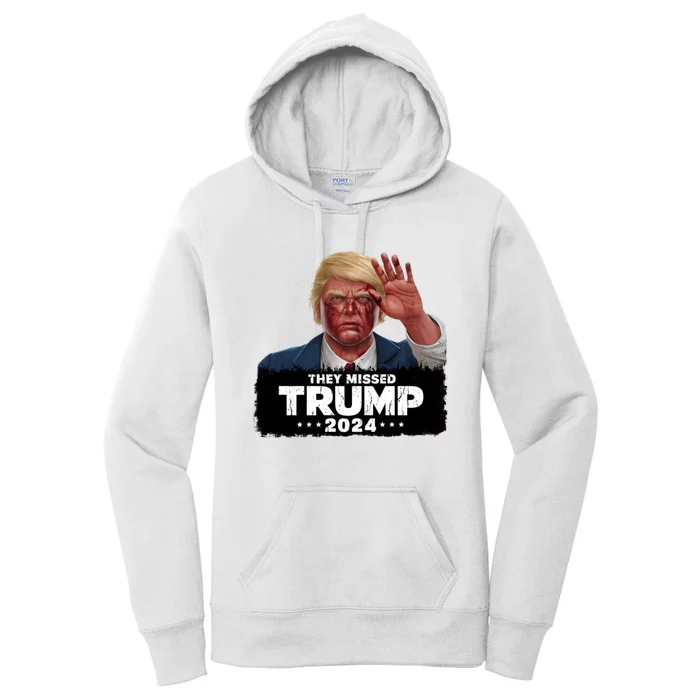 They Missed Trump 2024 Women's Pullover Hoodie