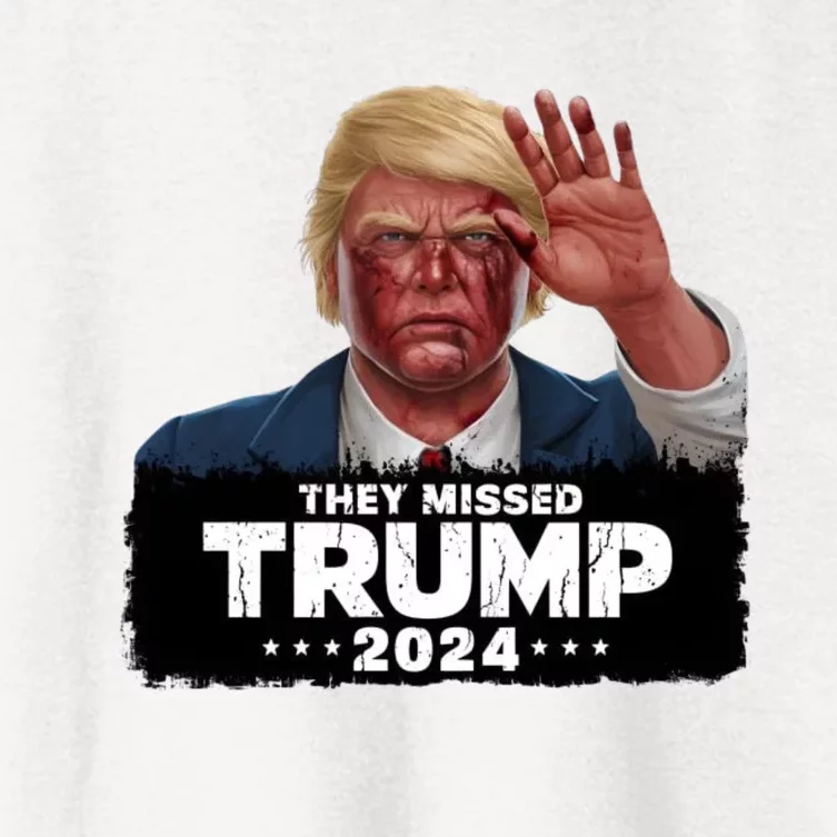 They Missed Trump 2024 Women's Crop Top Tee