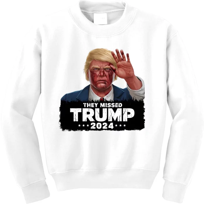 They Missed Trump 2024 Kids Sweatshirt