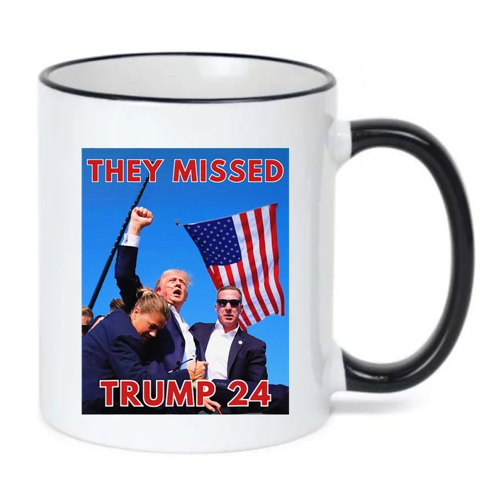 They Missed Trump 2024 Patriotic Political Maga Black Color Changing Mug