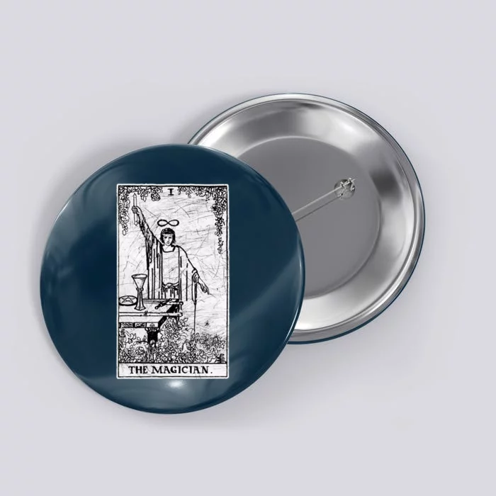 The Magician Tarot Card Major Arcana Fortune Telling Occult Button