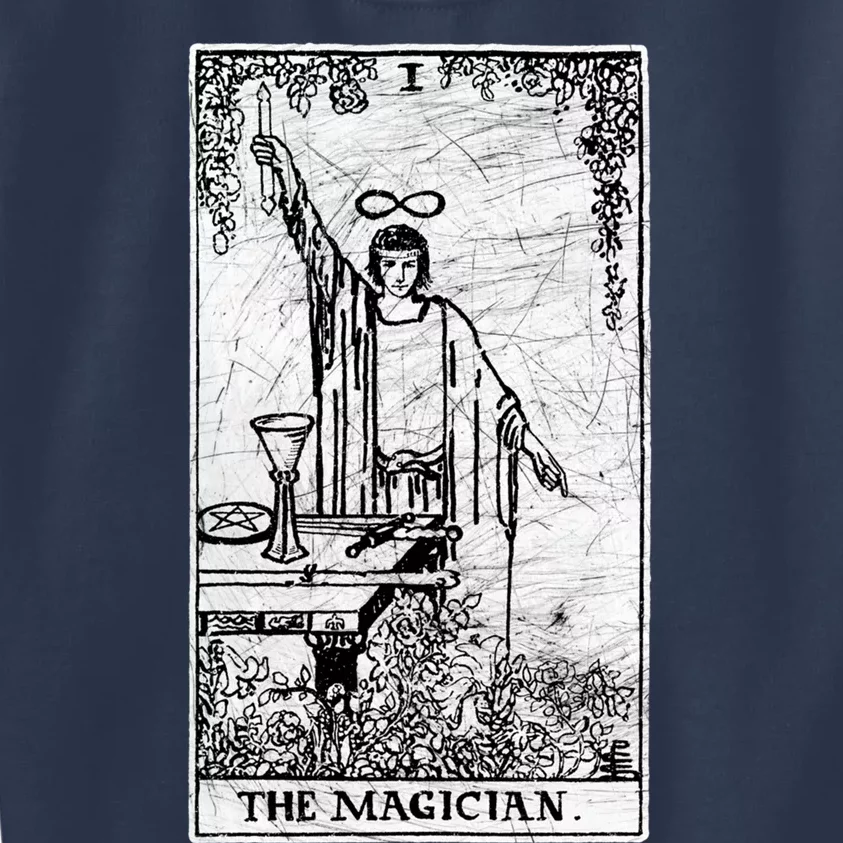 The Magician Tarot Card Major Arcana Fortune Telling Occult Kids Sweatshirt