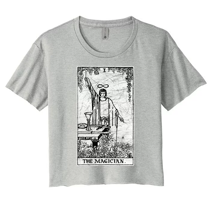 The Magician Tarot Card Major Arcana Fortune Telling Occult Women's Crop Top Tee