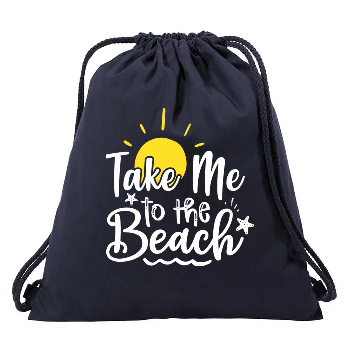 Take Me To The Beach Sunshine Summer Drawstring Bag