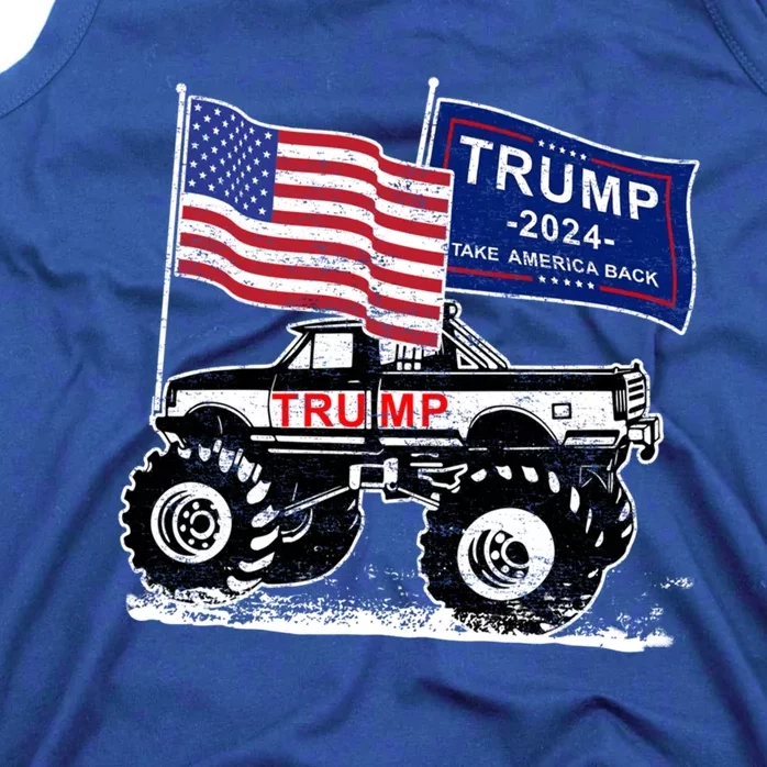 Trump Monster Truck Rally Trump Flag Trump 2024 Gift Tank Top