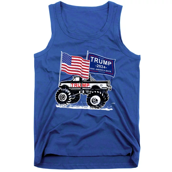 Trump Monster Truck Rally Trump Flag Trump 2024 Gift Tank Top