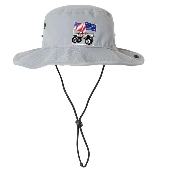 Trump Monster Truck Rally Trump Flag Trump 2024 Gift Legacy Cool Fit Booney Bucket Hat