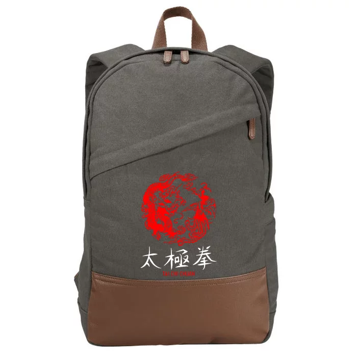 Taichi Master Tai Chi Chuan Chinese Meditation Martial Arts Cotton Canvas Backpack