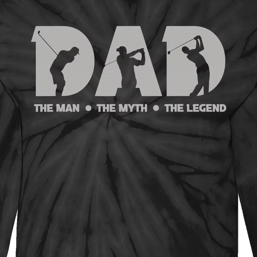 The Man The Myth Dad The Disc Golf Legend Tie-Dye Long Sleeve Shirt