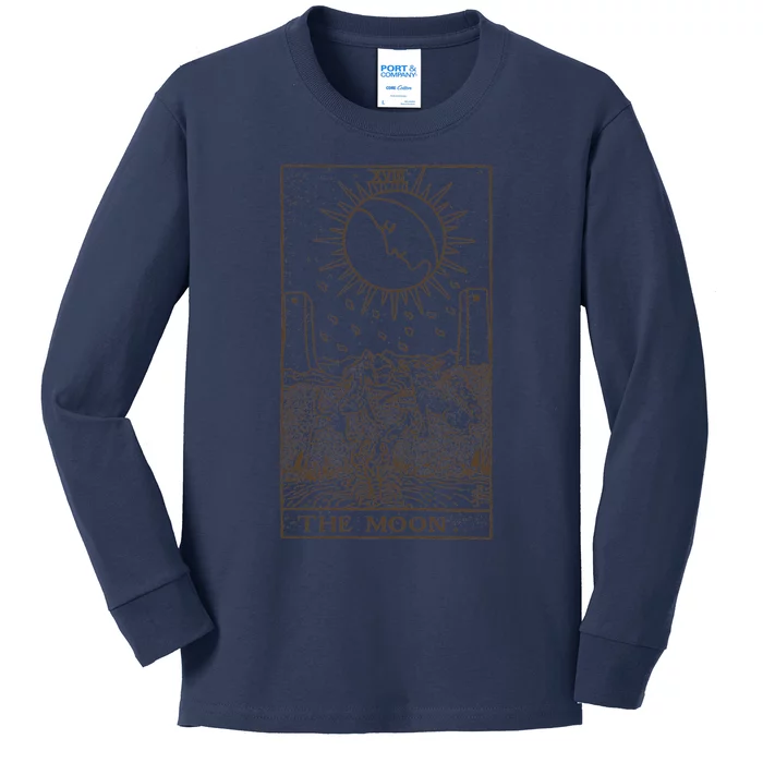 The Moon Tarot Kids Long Sleeve Shirt