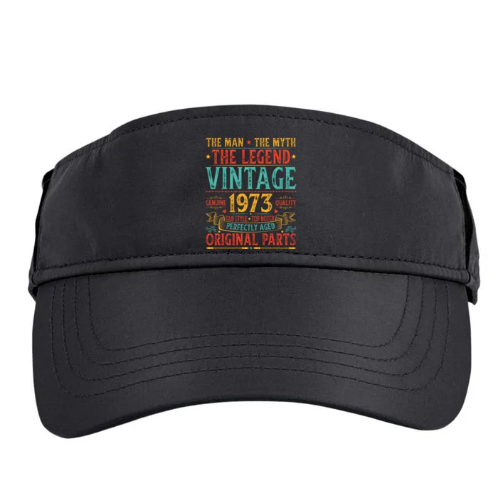 The Man The Myth The Legend Vintage 1973 Adult Drive Performance Visor