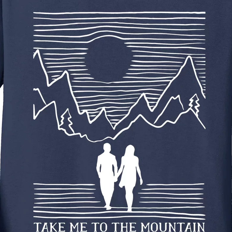 Take Me To The Mountains Trekking Hiking Kids Long Sleeve Shirt