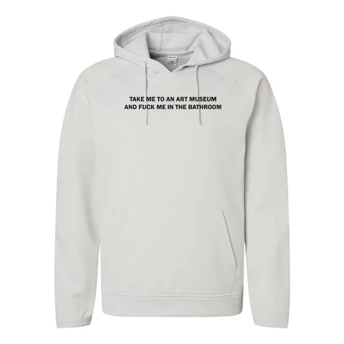 Take Me To An Art Museum And Fuck Me In The Bathroom Performance Fleece Hoodie