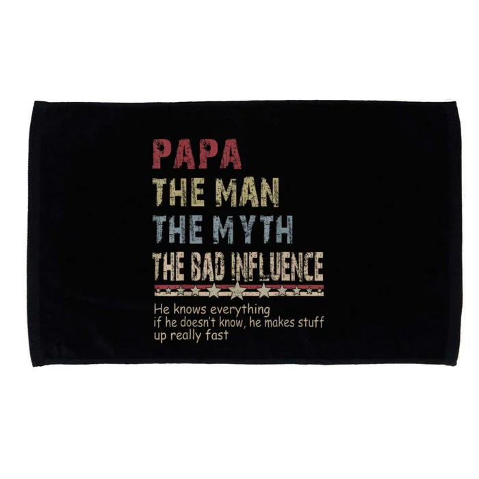 The Man The Myth The Bad Influence Fathers Day Gift Microfiber Hand Towel