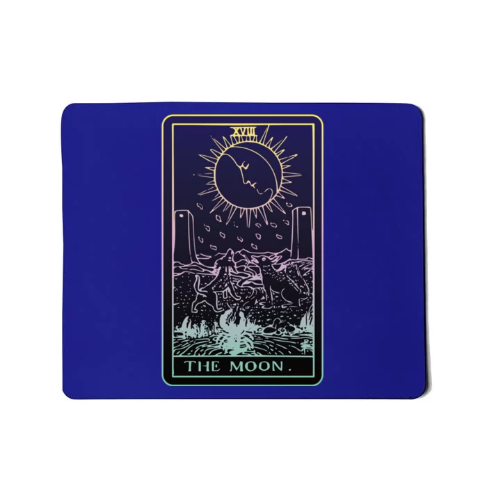 The Moon Tarot Card Witch Aesthetic Witchy Major Arcana Gift Mousepad