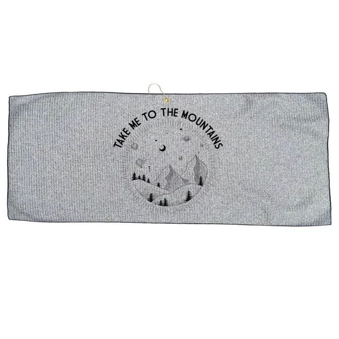 Take Me To The Mountains Nature Large Microfiber Waffle Golf Towel